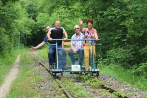 Vélo-rail en forêt de Massonges