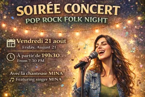 Soirée clôture de saison avec Mina