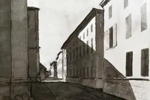 Carnet de croquis au lavis d'encre