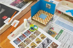 Atelier préhistoire : maquette d'hypocauste et décoration chez les Romains