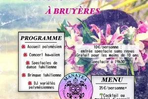 Dîner spectacle : Danses de Tahiti à Bruyères