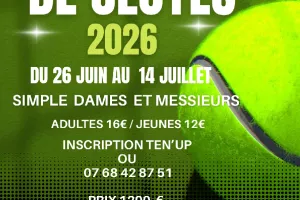 Compétition de Tennis - Open de Cloyes 2026