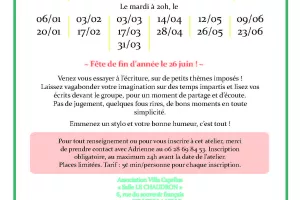 Ateliers écriture