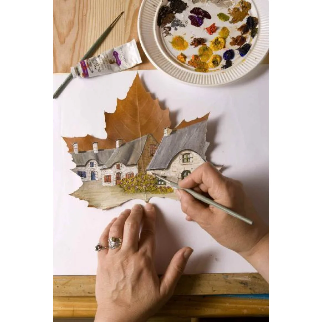 Peintures sur feuilles d'Arbres Christine De Falco
